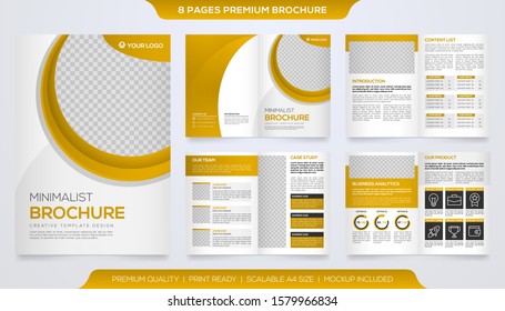 set of brochure template design with minimalist concept and modern style