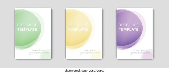Set of Brochure templates.  Design of a cover background with copy space for inspirational and encouraging thoughts that you want to share with your audience.
