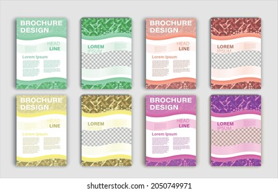 Set of Brochure templates.  Design of a cover background with copy space for inspirational and encouraging thoughts that you want to share with your audience.
