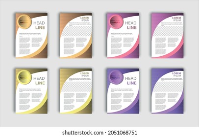 Set of Brochure templates.  Design of a cover background with copy space for inspirational and encouraging thoughts that you want to share with your audience