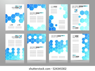 Set of Brochure templates, Flyer Designs or Depliant Covers for business presentation and magazine covers, annual reports and marketing generic purposes.