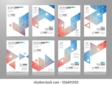 Set of Brochure templates, Flyer Designs or Depliant Covers for business presentation and magazine covers, annual reports and marketing generic purposes.