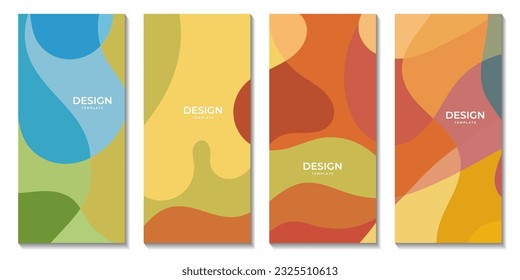 set of brochures. abstract arts colorful organic background