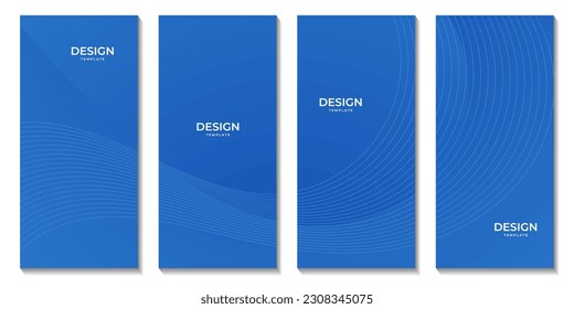 set of brochures. abstract blue wave background for business