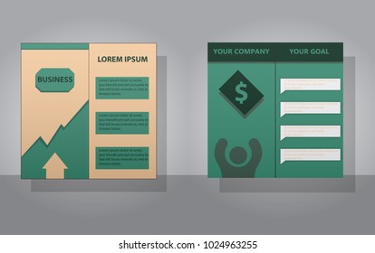 Set of brochures and abstract flyer design background. Brochure template.