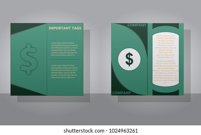 Set of brochures and abstract flyer design background. Brochure template.