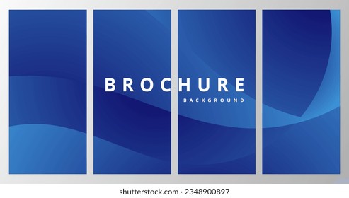 set of brochures. abstract modern blue gradient wave background