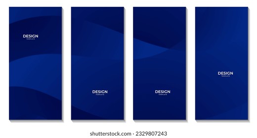 conjunto de folletos. fondo abstracto orgánico de onda azul