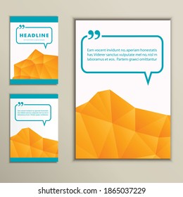 Set of brochures for design in abstract style