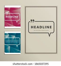 Conjunto de folletos para el diseño en estilo abstracto