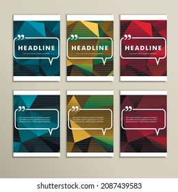 Set of brochures for design in abstract style