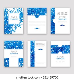 Set of brochures in Dotted style. Beautiful frames and backgrounds. Company Style for Brandbook and Guideline Identity