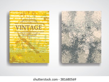 Set Of Brochures . Grunge Vector Templates .Dust Overlay Distress Grain ,Simply Place illustration over any Object to Create grungy Effect .abstract,splattered ,dirty,poster for your design. 