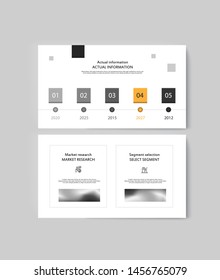 Set of brochures infographics for marketing the promotion goods and services on market. Vector illustration