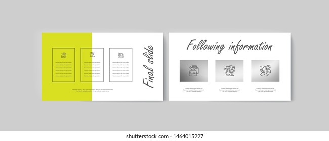 Set of brochures infographics for marketing the promotion goods and services on market. Vector illustration