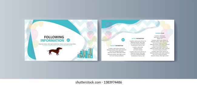 Set of brochures kit for pet purchase advertising