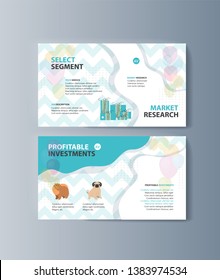 Set of brochures kit for pet purchase advertising