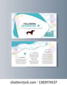 Set of brochures kit for pet purchase advertising