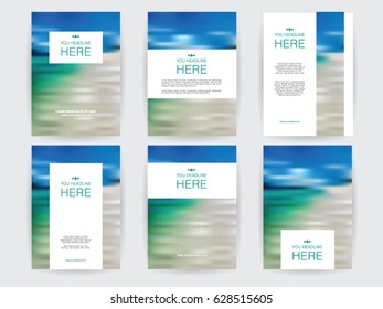 Set of brochures layout with summer background 2
