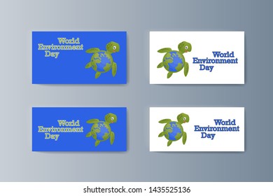 Set of brochures for marketing promoting the idea environmental protection. Vector illustration