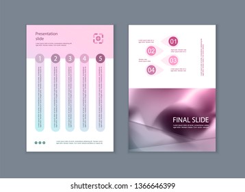 Set of brochures for marketing the promotion goods and services on market. Vector illustration