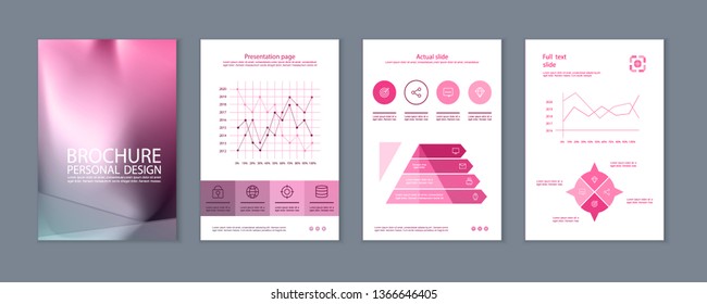 Set of brochures for marketing the promotion goods and services on market. Vector illustration