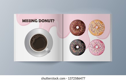 Set of brochures for marketing the promotion goods and services on market. Vector illustration