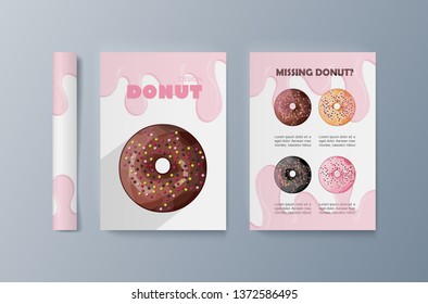 Set of brochures for marketing the promotion goods and services on market. Vector illustration