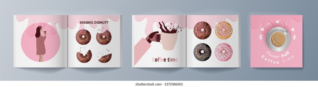 Set of brochures for marketing the promotion goods and services on market. Vector illustration