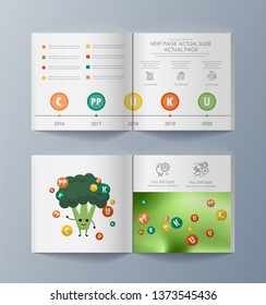 Set of brochures for marketing the promotion goods and services on market. Vector illustration