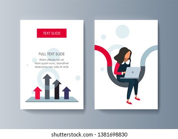 Set of brochures for marketing the promotion goods and services on market. Vector illustration