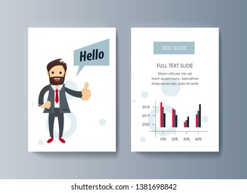 Set of brochures for marketing the promotion goods and services on market. Vector illustration