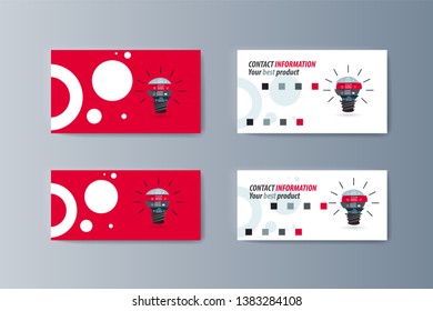 Set of brochures for marketing the promotion goods and services on market. Vector illustration