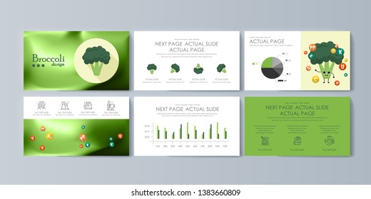 Set of brochures for marketing the promotion goods and services on market