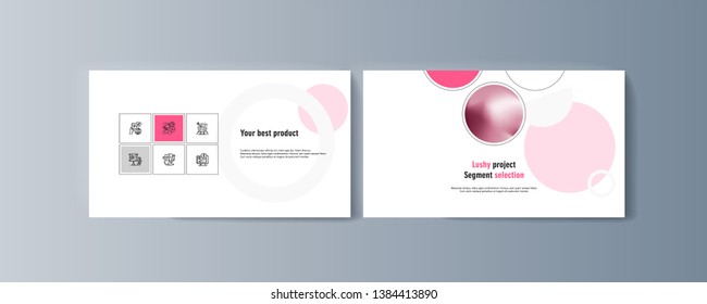 Set of brochures for marketing the promotion goods and services on market. Vector illustration