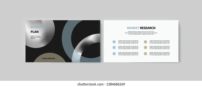 Set of brochures for marketing the promotion goods and services on market