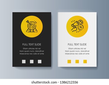 Set of brochures for marketing the promotion goods and services on market. Vector illustration