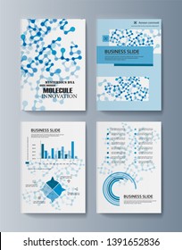 Set of brochures for marketing the promotion goods and services on market. Vector illustration
