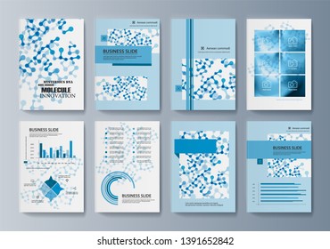 Set of brochures for marketing the promotion goods and services on market. Vector illustration