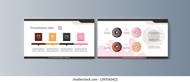 Set of brochures for marketing the promotion goods and services on market