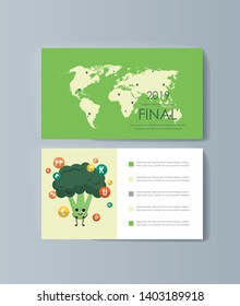 Set of brochures for marketing the promotion goods and services on market. Vector illustration
