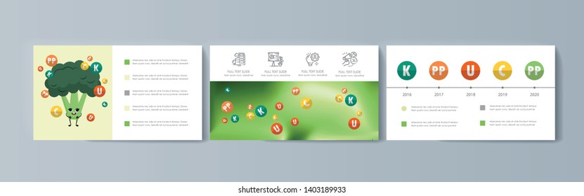 Set of brochures for marketing the promotion goods and services on market. Vector illustration
