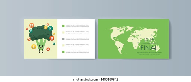 Set of brochures for marketing the promotion goods and services on market. Vector illustration
