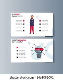 Set of brochures for marketing the promotion goods and services on market. Vector illustration