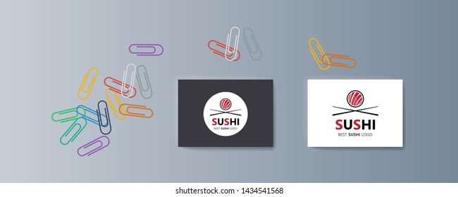 Set of brochures Sushi for marketing the promotion goods and services on market. Vector illustration