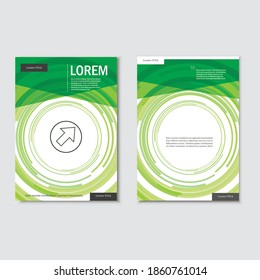Set brochures templates with circular design