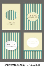 Set of brochures in vintage style.  Retro Patterns for Placards, Posters, Flyers and Banner Designs.