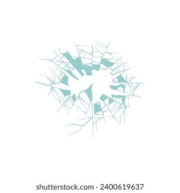 set of broken glass vector elements glass