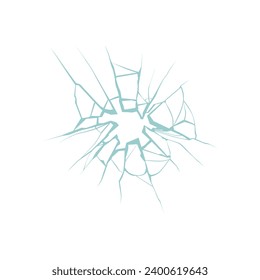 set of broken glass vector elements glass