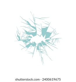 set of broken glass vector elements glass
